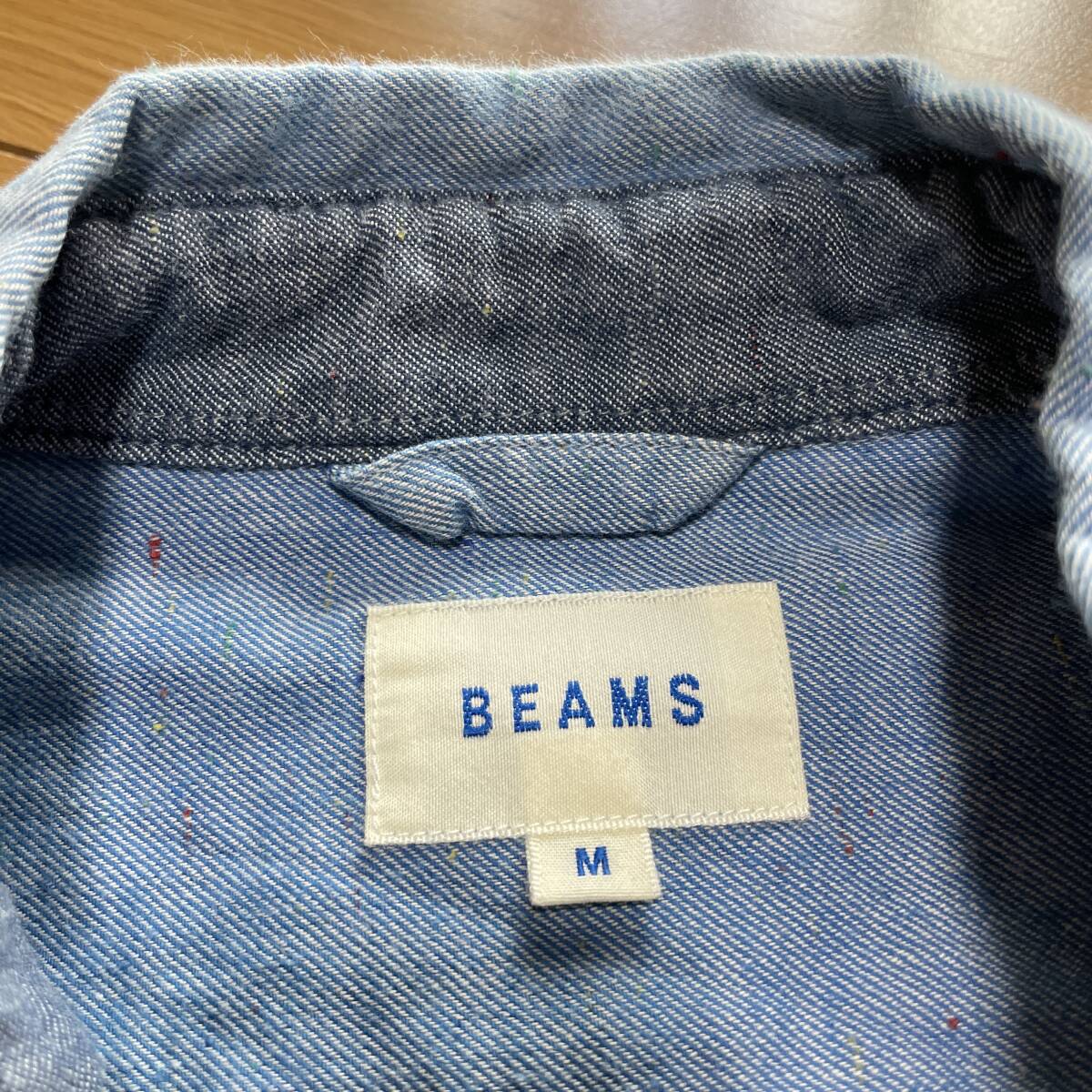 W-8　BEAMS/ビームス　サイズ M！　オックスフォード系 ボタンダウンシャツ 美品_画像3