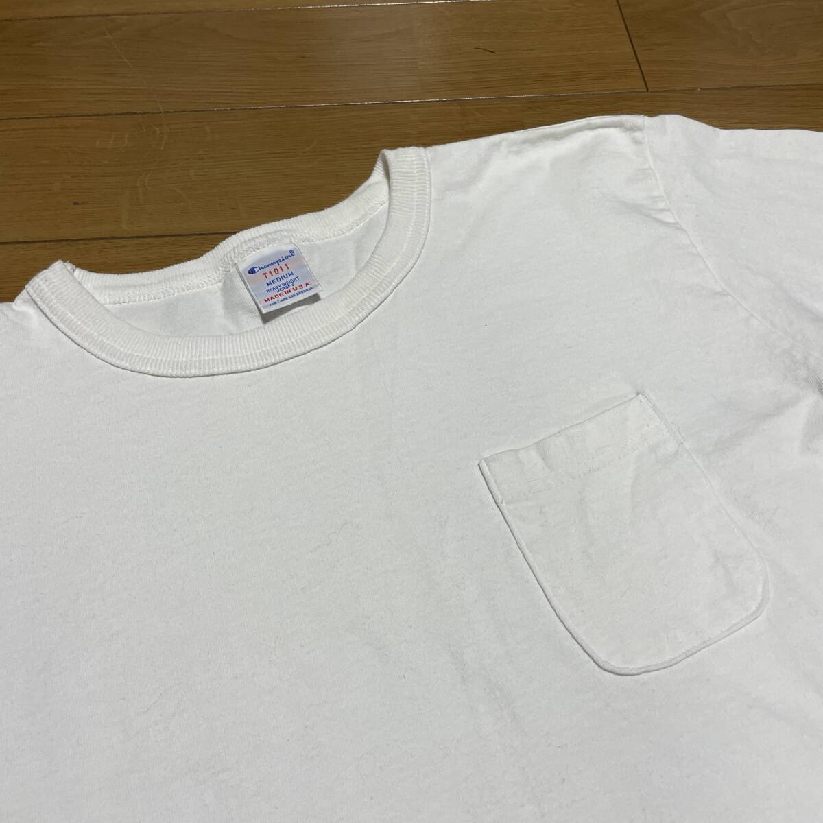 L-17 チャンピオン（USA製） サイズ M（US)！ T1011 ヘビーコットン Tシャツの画像2