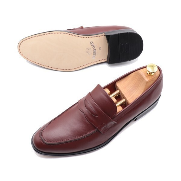 23.5cm men's hand made original leather Loafer slip-on shoes casual business shoes ma Kei made law gentleman shoes Brown 3006