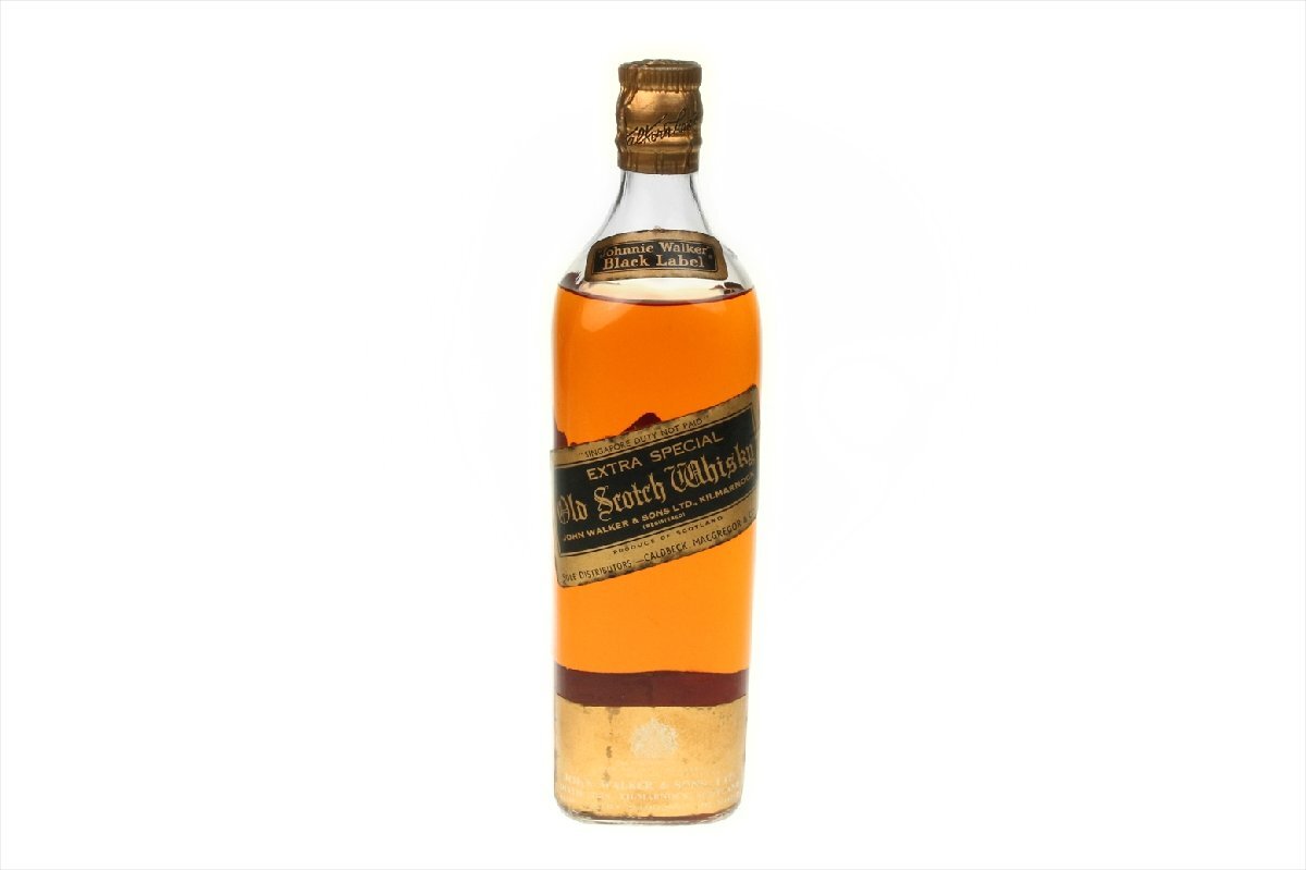 古酒 JohnnyWalker ジョニー ウォーカー ブラックラベル EXTRA SPECIAL OLD SCOTCH WHISKY 黒 金キャップ 旧 スコッチ ウイスキー 2114kbz_画像1