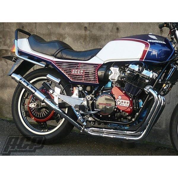 プリティー製 CBX550F 極 タイプ１ 4-2-1 マフラー　メッキ_画像2