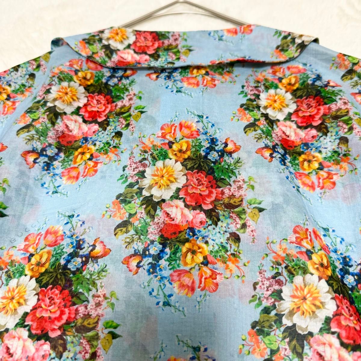 極美品【GUCCI】 グッチ フローラ柄 フラワー シアーシャツ 極美品【GUCCI】 グッチ フローラ柄 フラワー シアーシャツ