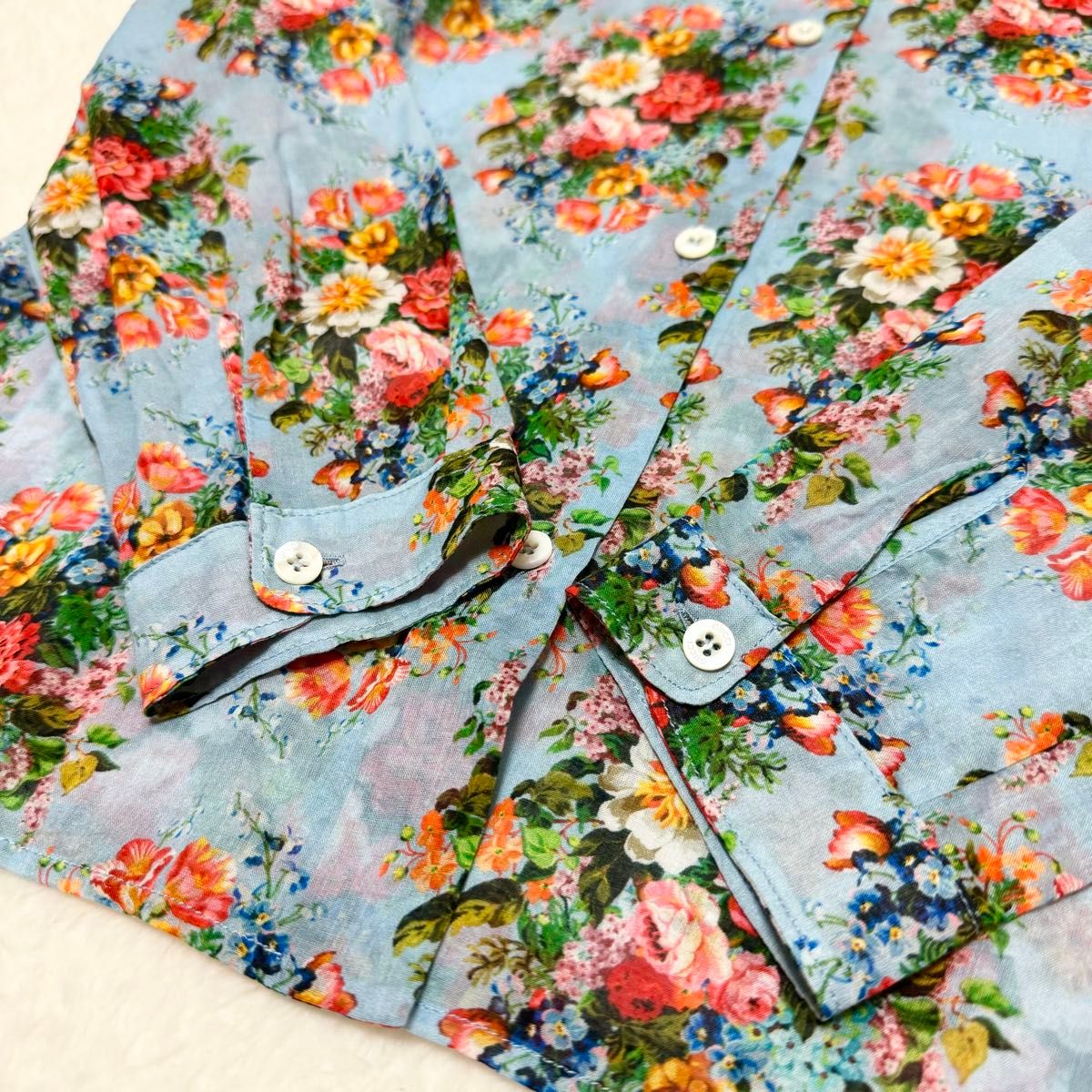 極美品【GUCCI】 グッチ フローラ柄 フラワー シアーシャツ 極美品【GUCCI】 グッチ フローラ柄 フラワー シアーシャツ