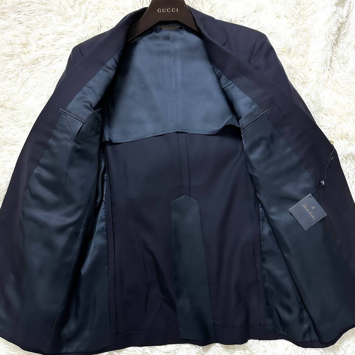  ultimate beautiful goods rare XL.LL~L!BROOKS BROTHERS setup suit 2 piece black navy blue black navy total reverse side spring autumn oriented YA72B large size Brooks Brothers 