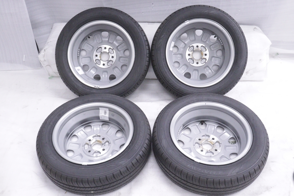 45-226★美品★純正★MK53S スペーシアギア タイヤホイールセット4本 155/65R14 755 14×4.5J 4穴 PCD 100 +45 スズキ (YM)_画像6