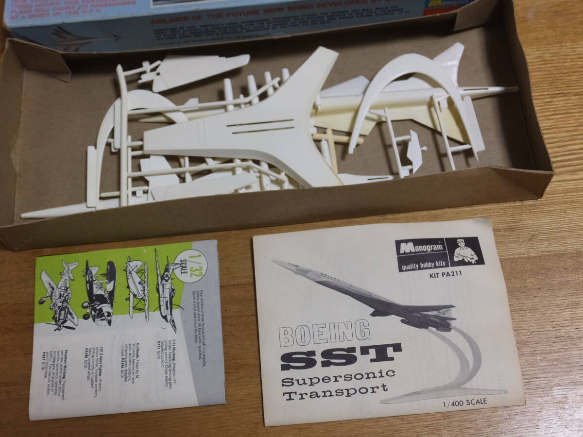  out of print plastic model bo- wing SST monogram made 1/400 unassembly that time thing UNITED