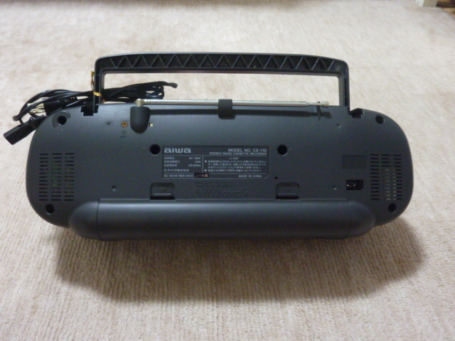 【中古品】aiwa CS-110　ラジカセ　ラジオ　カセット　レコーダー　FM　AM　1994年製　一部動作確認済み　通電OK　オーディオ機器 アイワ_画像6