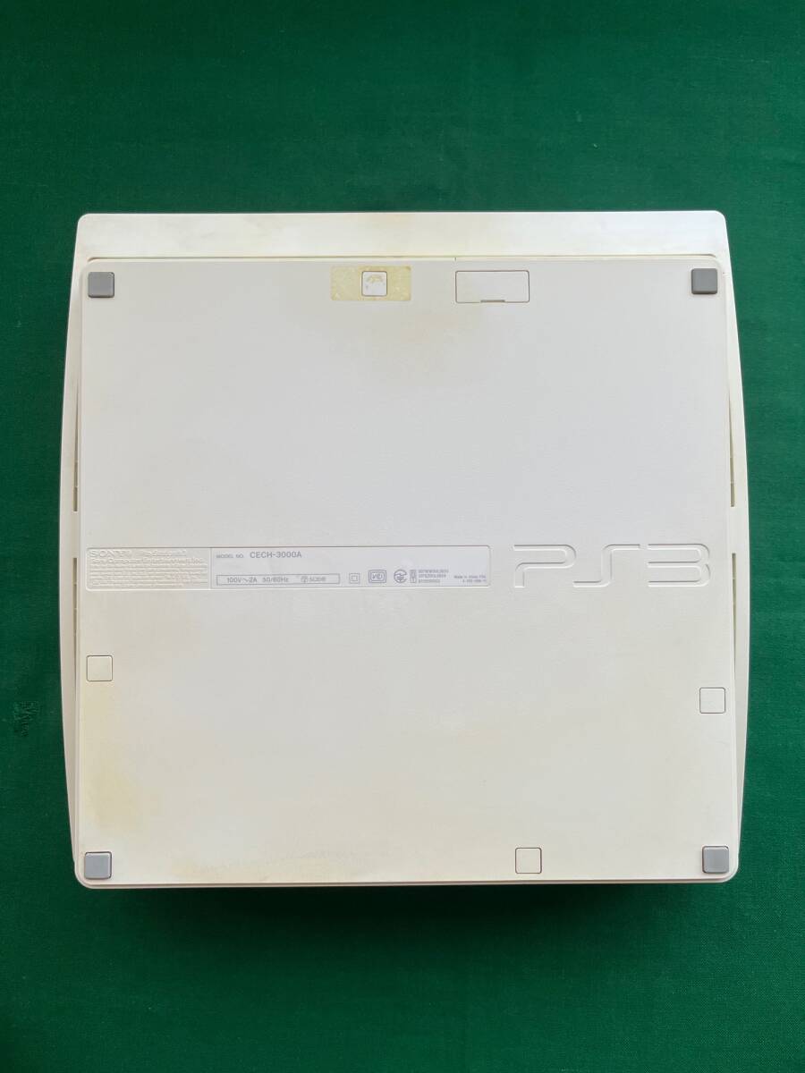 2405★PS3★本体 CECH-3000A★コントローラー CECHZC2J★電源ケーブル/AVケーブル/USBケーブル★白★ホワイト_画像3