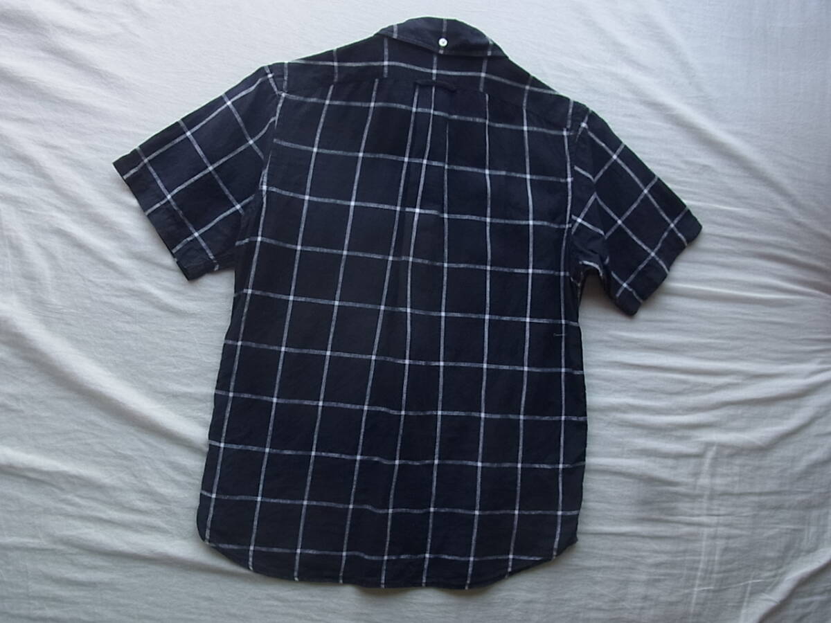 KATO' SHIRT カトー シャツ　リネン100% ウィンドペンチェック柄　プルオーバー　ボタンダウンシャツ　サイズ S_画像4