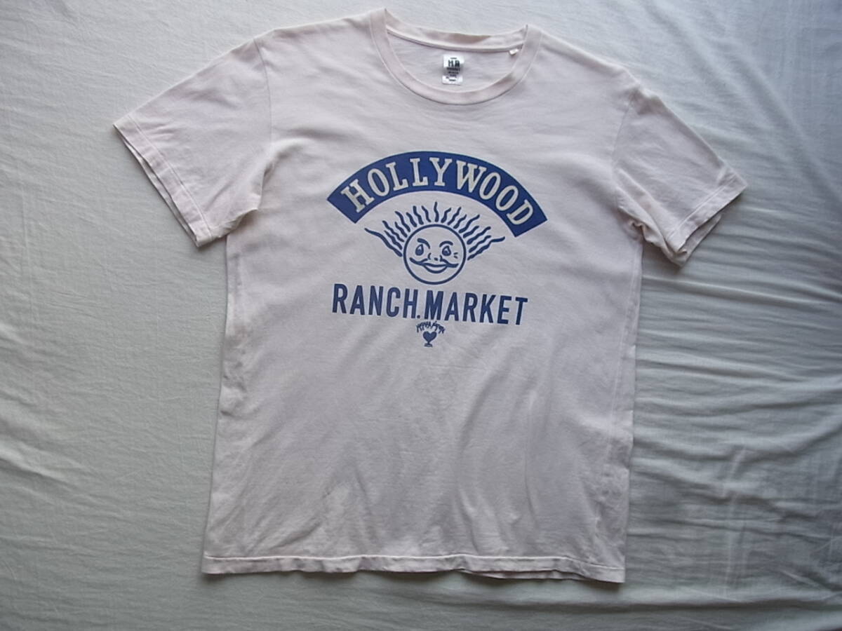 HOLLYWOOD RANCH MARKET ハリウッドランチマーケット 　プリントTシャツ　サイズ 2/M　日本製 　オフベージュ系_画像1