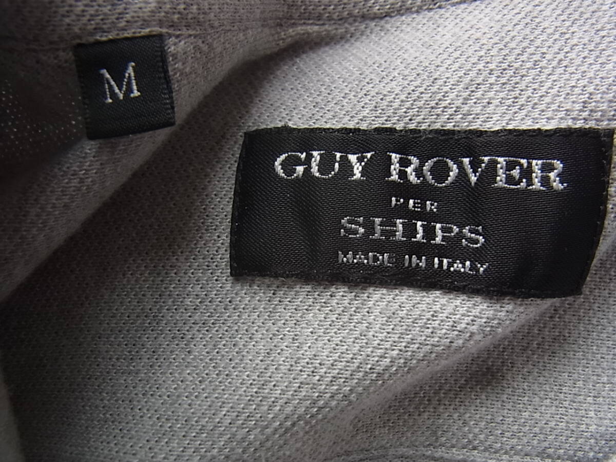 SHIPS 別注　GUY ROVER ギローバー　コットン鹿の子　プルオーバー　ホリゾンタルカラーシャツ 　サイズ M MADE IN ITALY_画像4