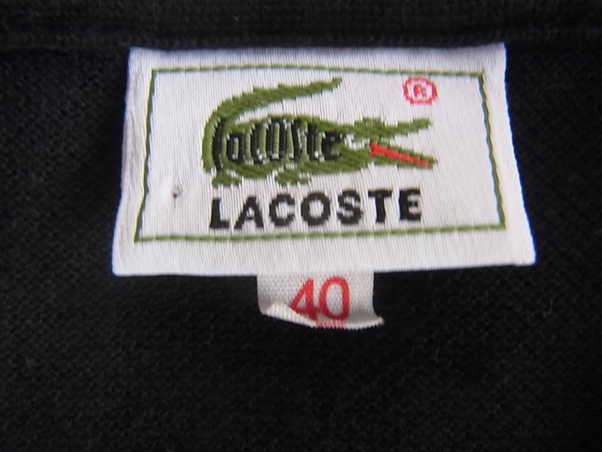 LACOSTE ラコステ　鹿の子素材　ポロワンピース　サイズ 40 ブラック　大沢商会製_画像5