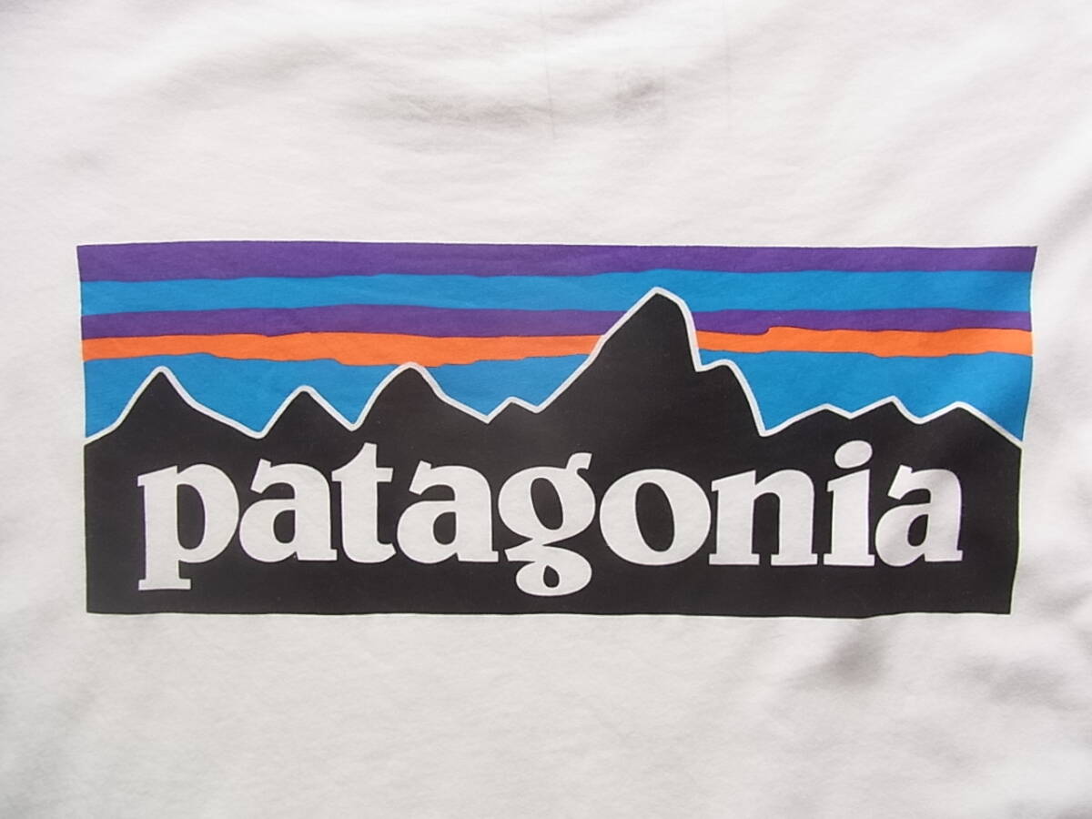 patagonia 　パタゴニア　オーガニックコットン　ロゴプリントTシャツ　サイズ XS 　 ホワイト_画像2