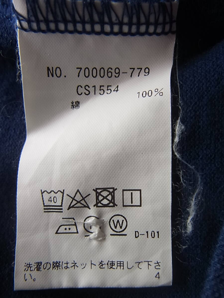 HOLLYWOOD RANCH MARKET 　 ハリウッドランチマーケット　コットン鹿の子素材　ポロシャツ　サイズ 3/L 日本製　ネイビー_画像7