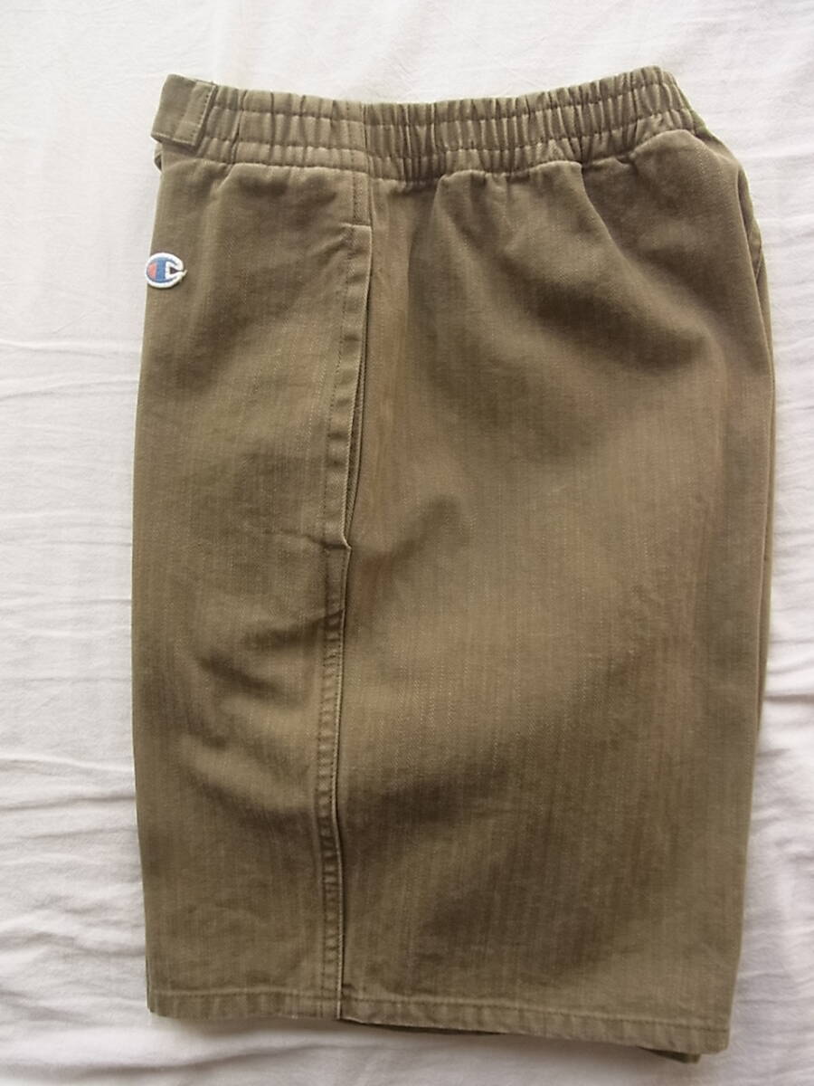 Champion Champion cotton he Lynn bon weave pattern short pants size M(38-40) military olive series 