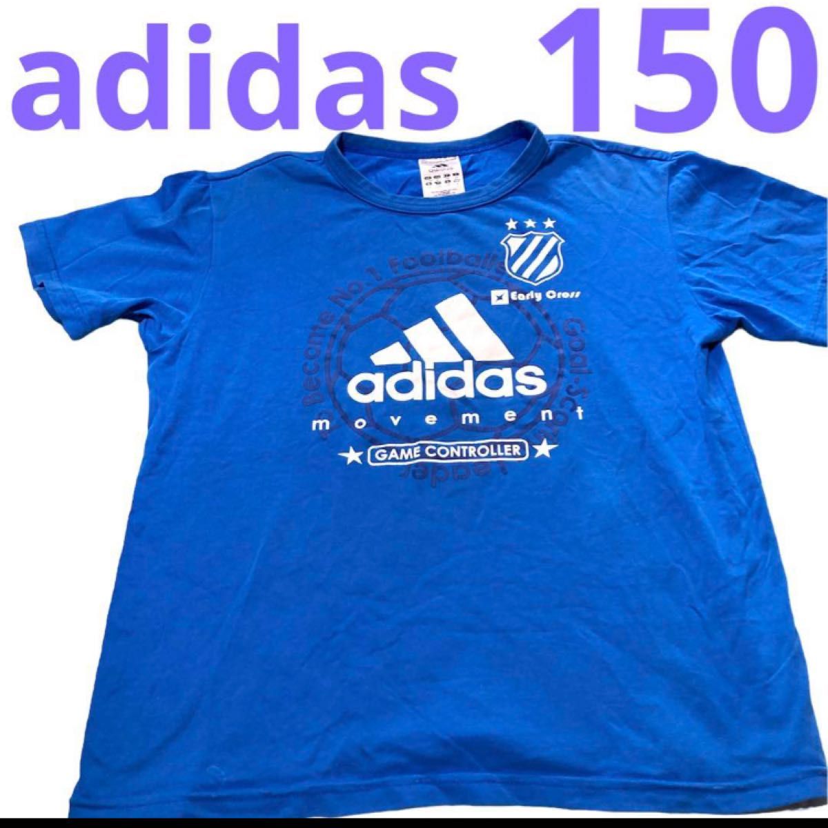adidas 150 ブルー Tシャツ 半袖 半袖Tシャツ アディダス サッカー Jリーグ トレーニングウェア