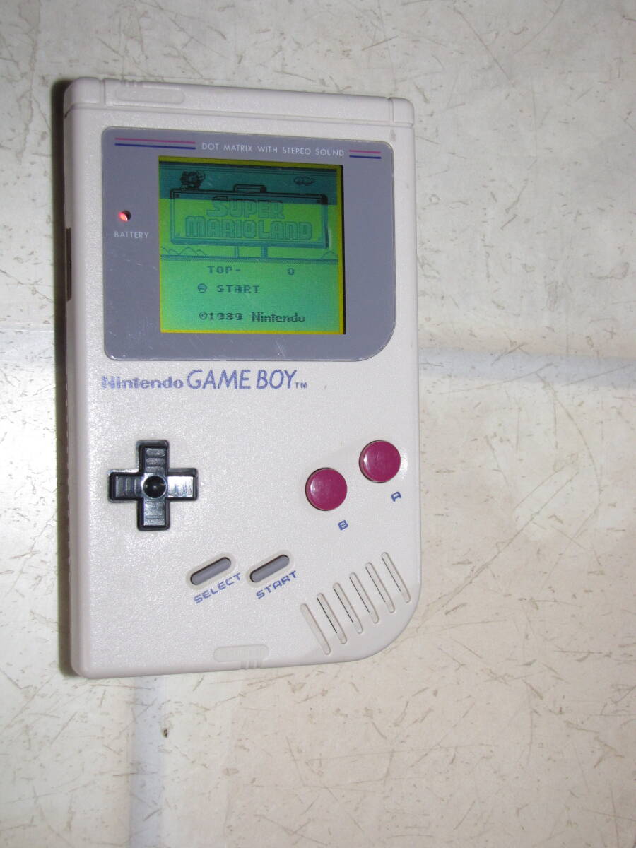 1989 Nintendo GAME BOY DMG-01 ポケットモンスター青 桃太郎コレクション 他ソフト10タイトル付_画像8