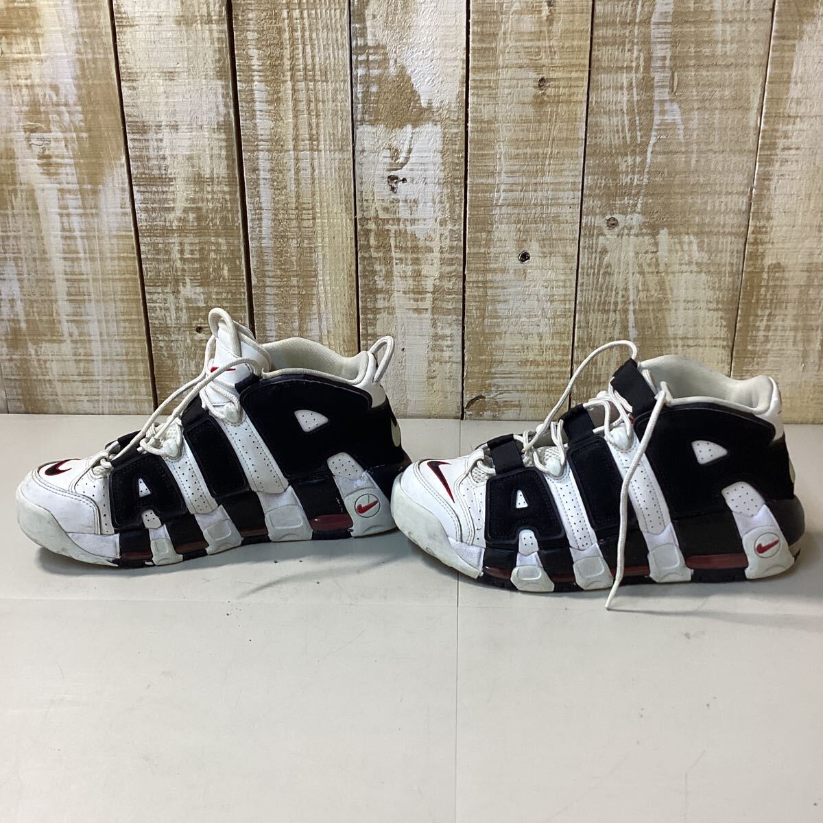 NIKE AIR MORE UPTEMPO BULLS IN YOUR FACE 414962-105 US9 27㎝ ナイキ エアモアアップテンポ モアテン スニーカー バスケ 靴_画像2