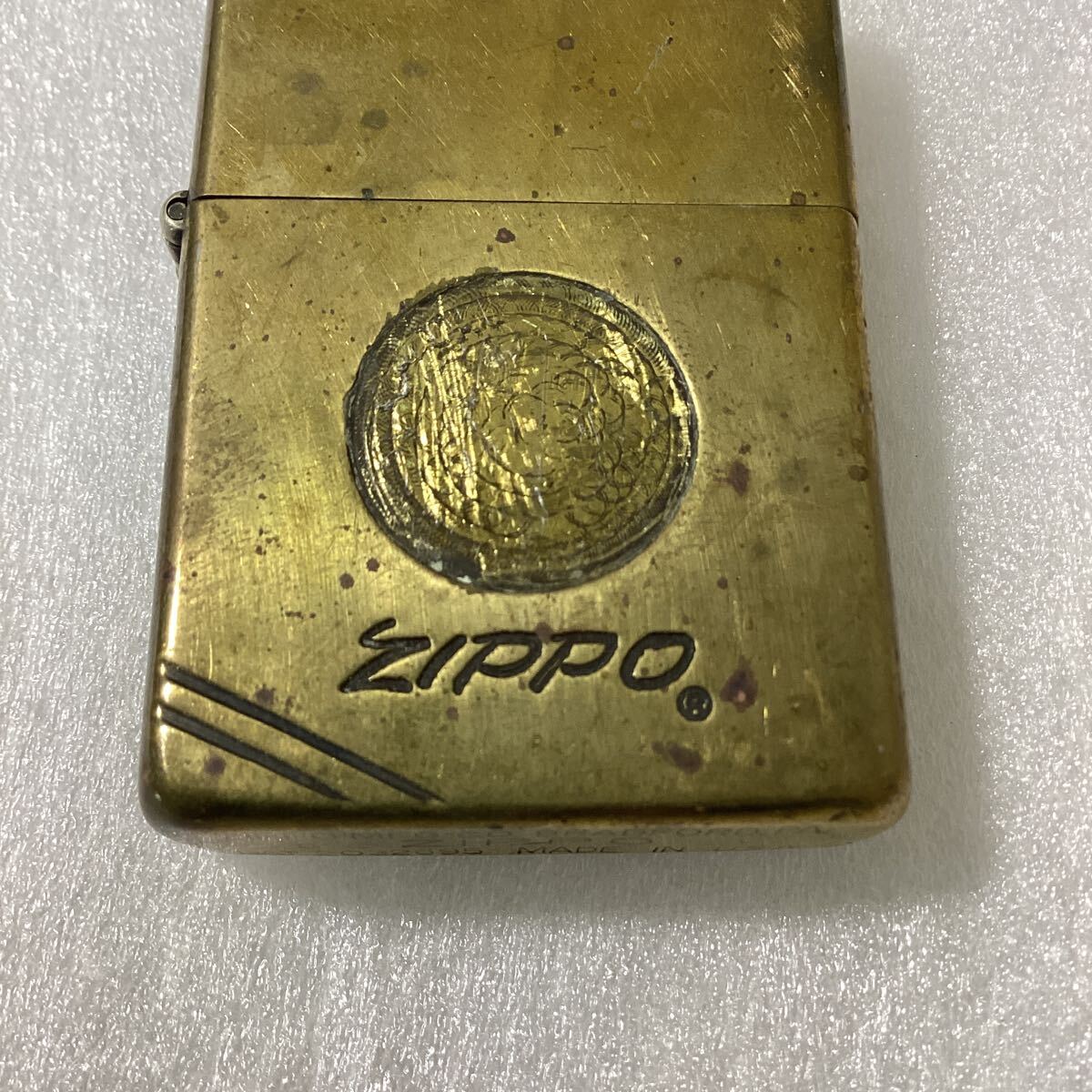 ZIPPO ジッポ ヴィンテージ ダイアゴナルライン オイルライター 喫煙具 喫煙グッズ ライター ゴールドカラー _画像2