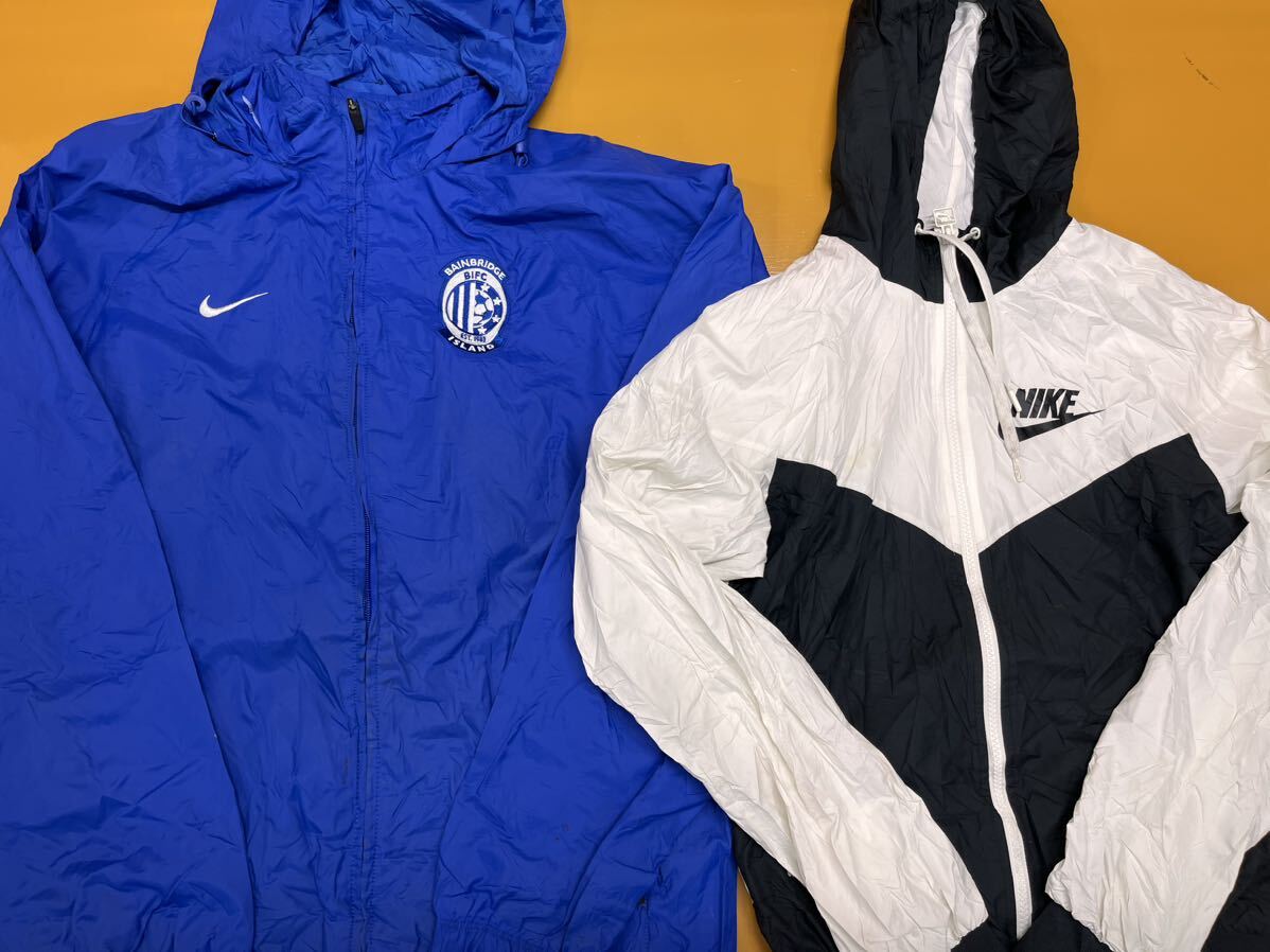 USA古着 ナイキ ジャケット 13 枚 セット まとめ売り 1円スタート 大量 卸売り アメリカ古着 ナイロン NIKE フード付き フルジップ 薄手_画像5