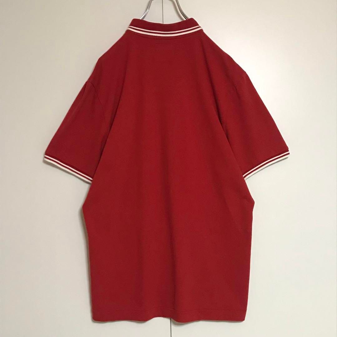 【ビッグサイズ】ジースターロゥ　刺繍ロゴ入りポロシャツ　レッド　H914
