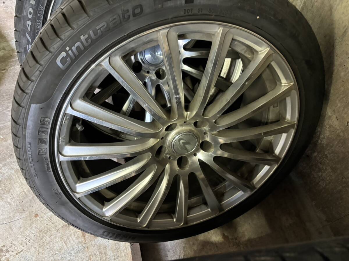 19インチアルミホイール　タイヤ付き　4本セット　中古品　245/40 R19_画像3