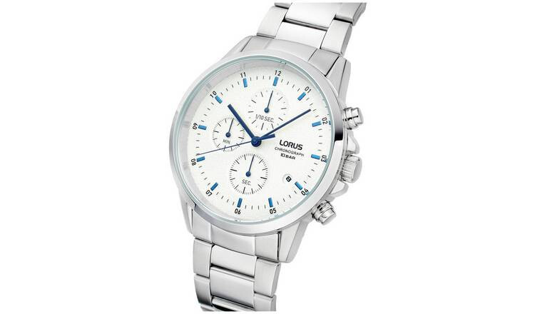 SEIKO LORUS クロノグラフ 100ｍ防水 ★精悍で美しいホワイト＆シルバー ★日本未発売 逆輸入 欧州限定モデル 新品未使用 入手困難