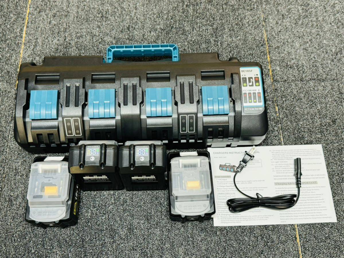 Yahoo!オークション - マキタ18v 互換 4口充電器DC18SF+ Yahoo!オークション - マキタ18v 互換 4口充電器DC18SF+