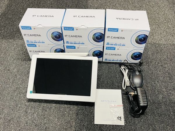 Srihome　最新ワイヤレス防犯カメラ6台セット 10.1インチLCDモニター暗視撮影 H.265+映像圧縮技術 【1TB HDD内蔵】_画像3