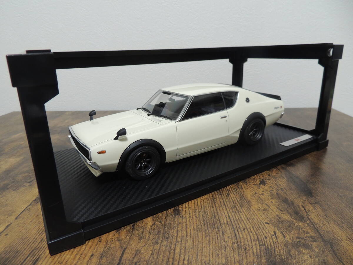 ★【ジャンク品】【コレクション整理品】難あり No.0224 IG イグニッションモデル 1/18 Nissan Skyline 2000 GT-R (KPGC110) White_画像4