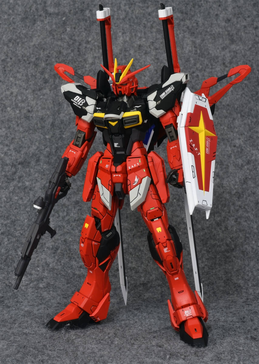 【MG1/100 ZGMF-56E2／β ソードインパルスガンダム Sword Impulse Gundam SpecⅡ 改修塗装完成品 機動戦士ガンダムSEED Freedom】044 -80の画像2