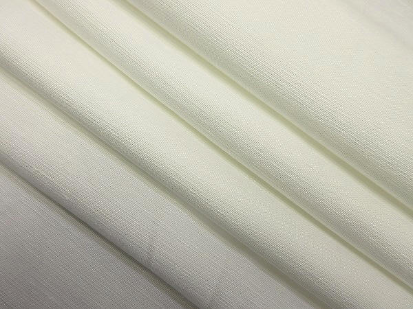 綿100 畝織 ネップ ストレッチ ワンピース スカート 巾140cm 長4m 生成 [m811]_画像1