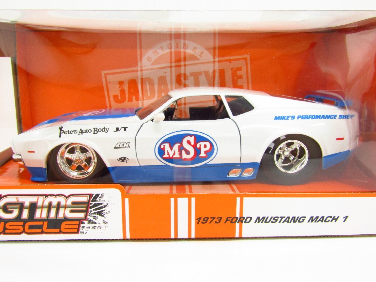 未開封 JADA TOYS BIG TIME MUSCLE シリーズ 1/24 BTM 1973 Ford Mustang Mach 1 ミニカー ●A9418の画像2