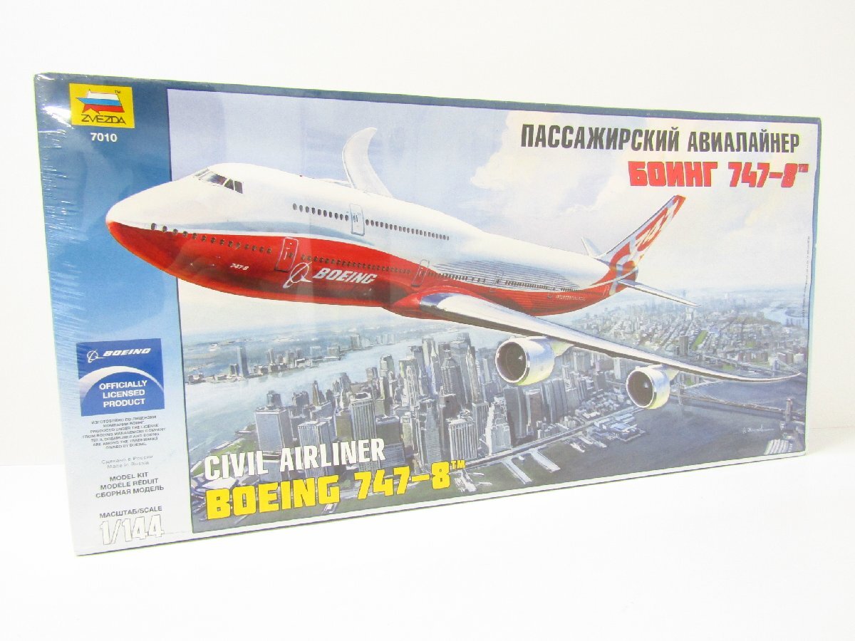  unopened goods ZVEZDA 1/144bo- wing 747-8 plastic model *TY14383
