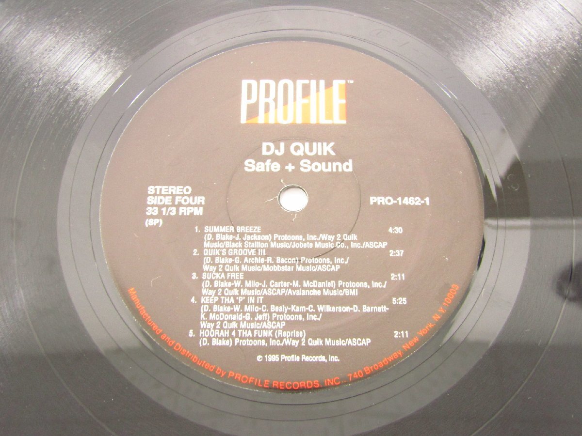 LP レコード DJ Quik / Safe + Sound (PRO-1462-1) ●A9475_画像8