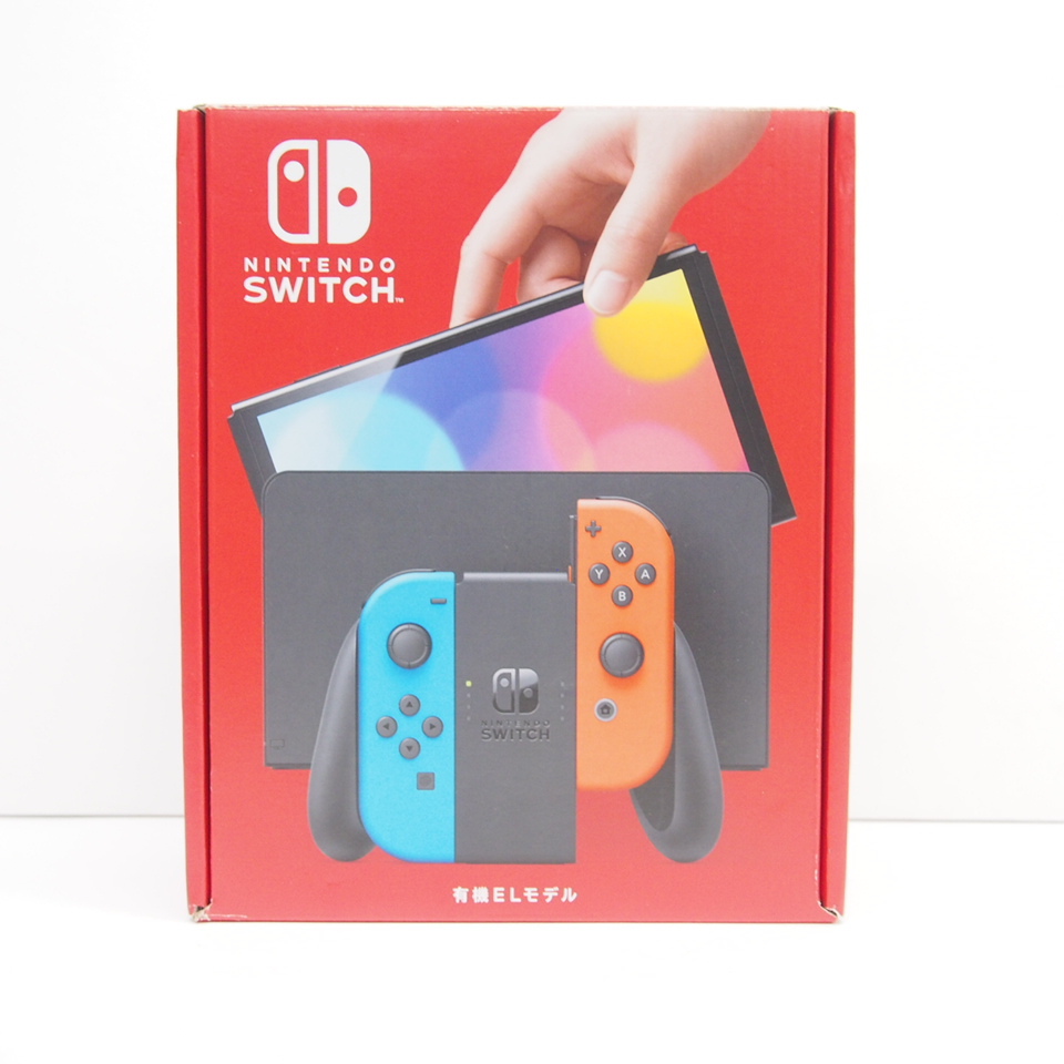 Nintendo Switch 有機ELモデル Joy-Con(L) ネオンブルー/(R) ネオンレッド ニンテンドースイッチ ゲーム機 ∴WE1589_画像1