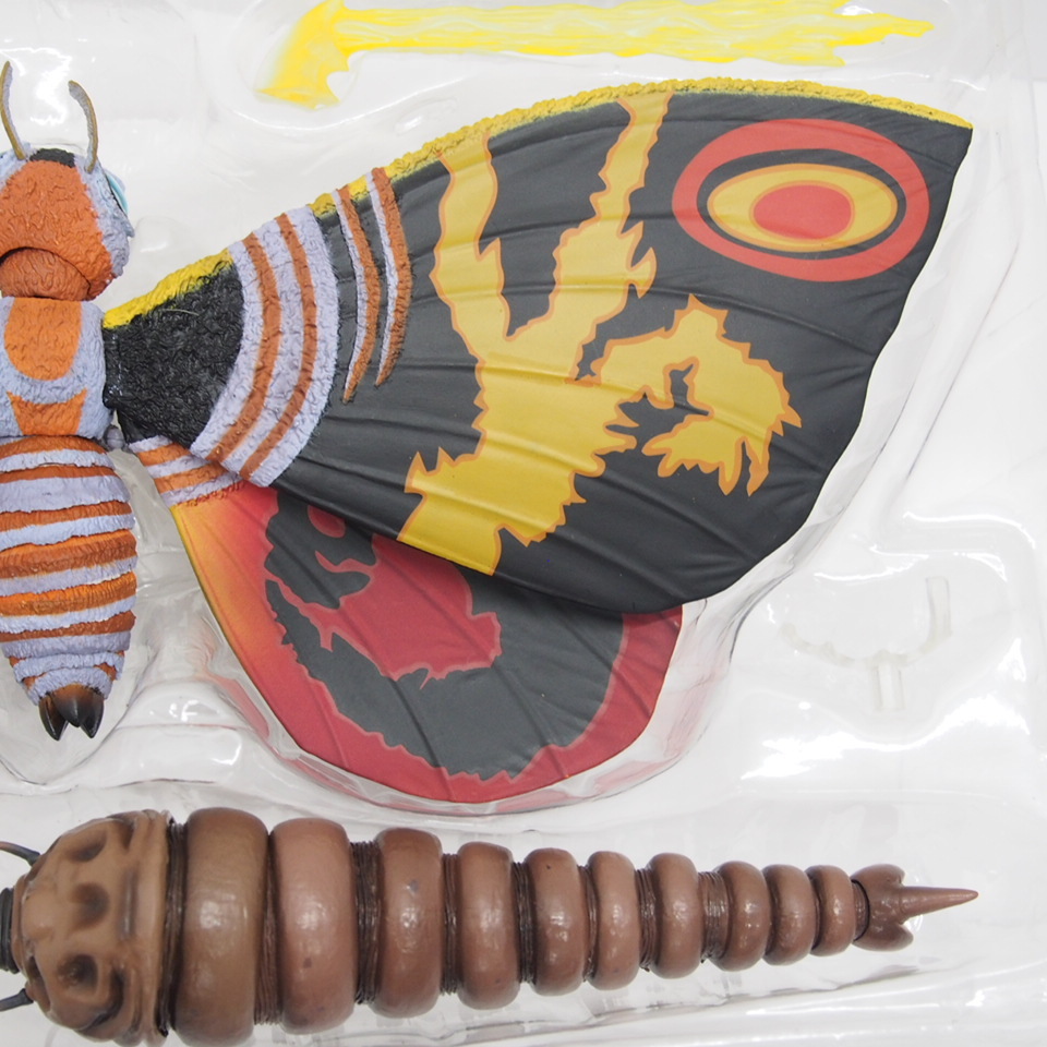 S.F.MonsterArts MOTHRA モスラ(成虫)&モスラ(幼虫) Special Color Ver. フィギュア 中古 ∴WH3713_画像6