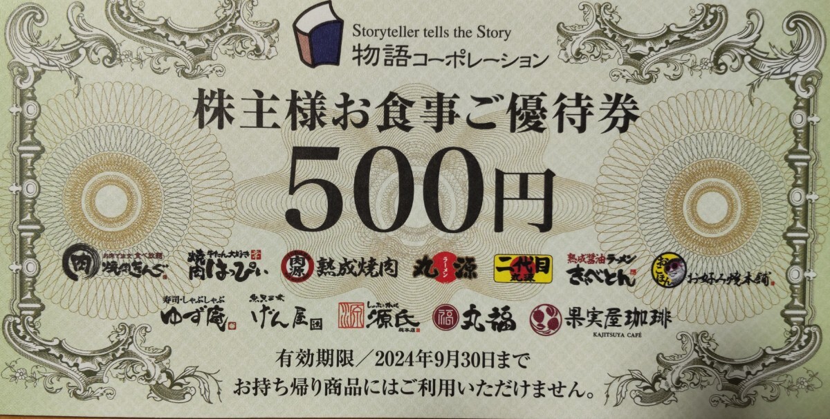 【送料無料】物語コーポレーション株主優待券 7,000円分 焼肉キング、丸源ラーメン他の画像2