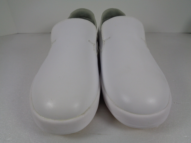  unused! green safety slip-on shoes Work shoes high grip men's 26EEE size white 