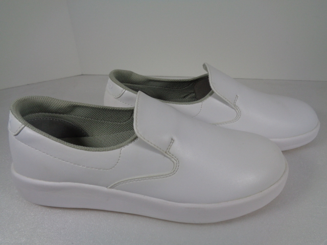  unused! green safety slip-on shoes Work shoes high grip men's 26EEE size white 