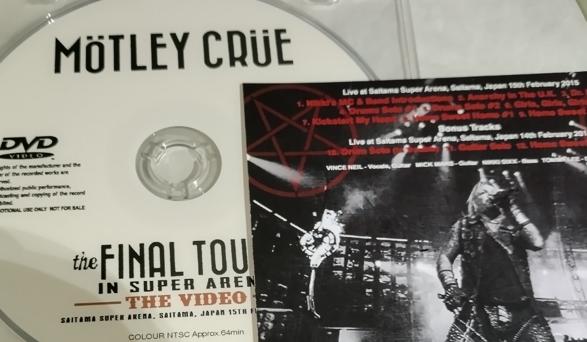 モトリー・クルー 2015年 埼玉 特典付 Motley Crue Live At Saitama Super Arena,Japan 