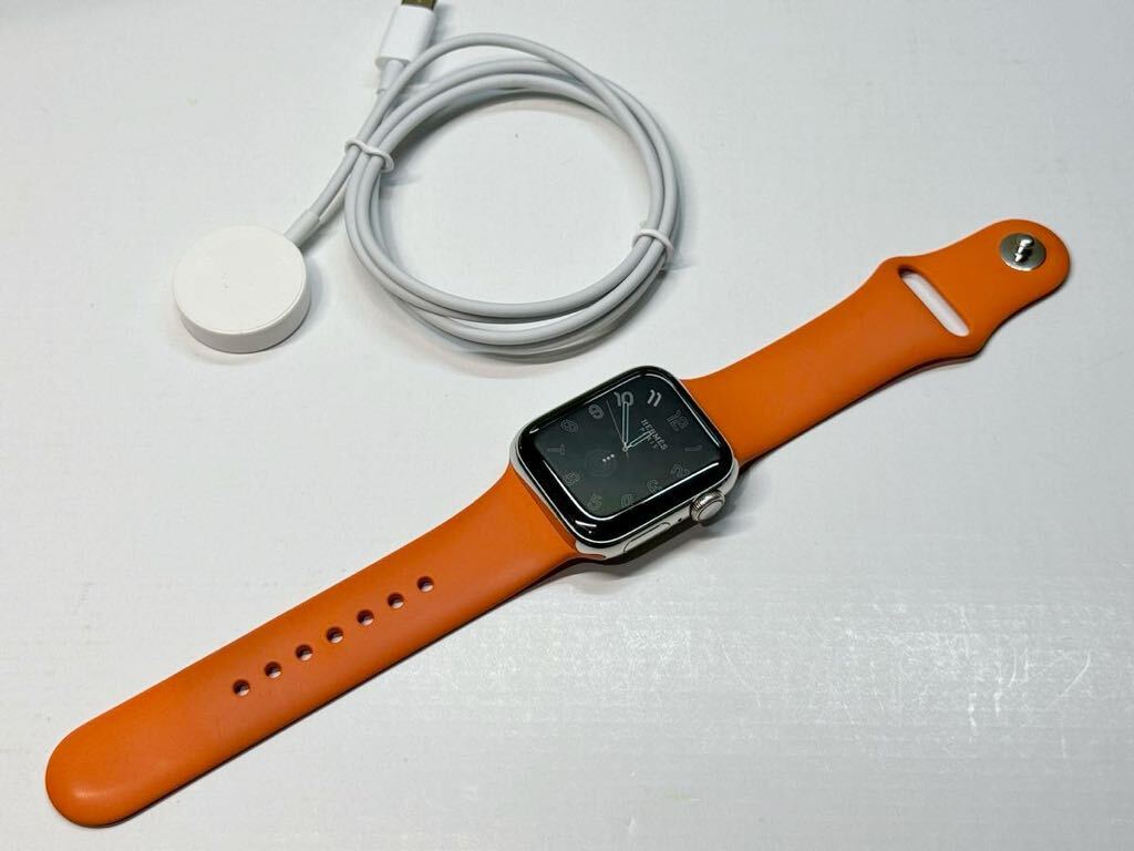 ☆即決 Apple watch エルメス オレンジバンド シリーズ4 アップルウォッチ HERMES Series4 40mm ステンレス GPS+Cellularモデル 883_画像10