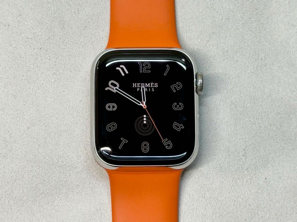 ☆即決 Apple watch エルメス オレンジバンド シリーズ4 アップルウォッチ HERMES Series4 40mm ステンレス GPS+Cellularモデル 883_画像1