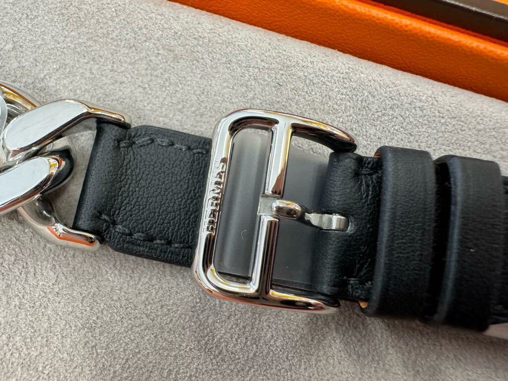 ☆即決 未使用レア Apple Watch HERMES ヴォー スウィフト 黒 ドゥブルトゥール グルメットメタル 41mm エルメス アップルウォッチ 807_画像3