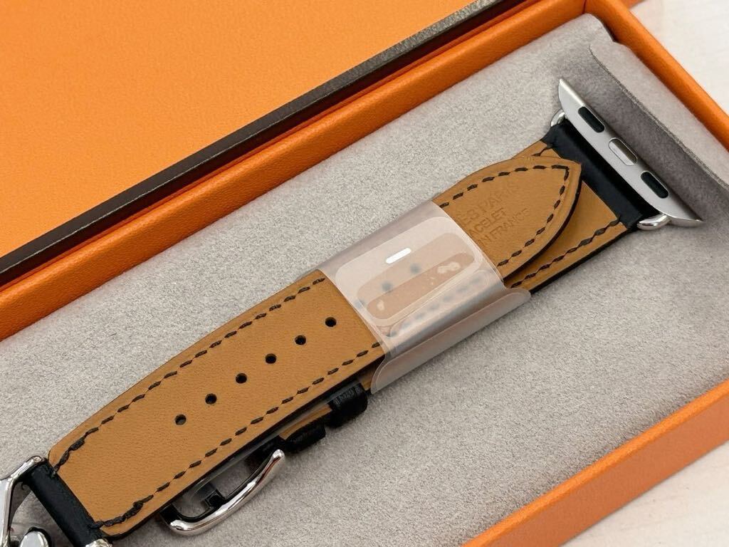 ☆即決 未使用レア Apple Watch HERMES ヴォー スウィフト 黒 ドゥブルトゥール グルメットメタル 41mm エルメス アップルウォッチ 807_画像6