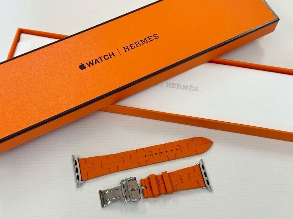 ☆即決 未使用 希少 Series9 キリム Apple Watch Hermes 40mm 41mm オレンジ シンプルトゥールストラップ アップルウォッチ エルメス 918