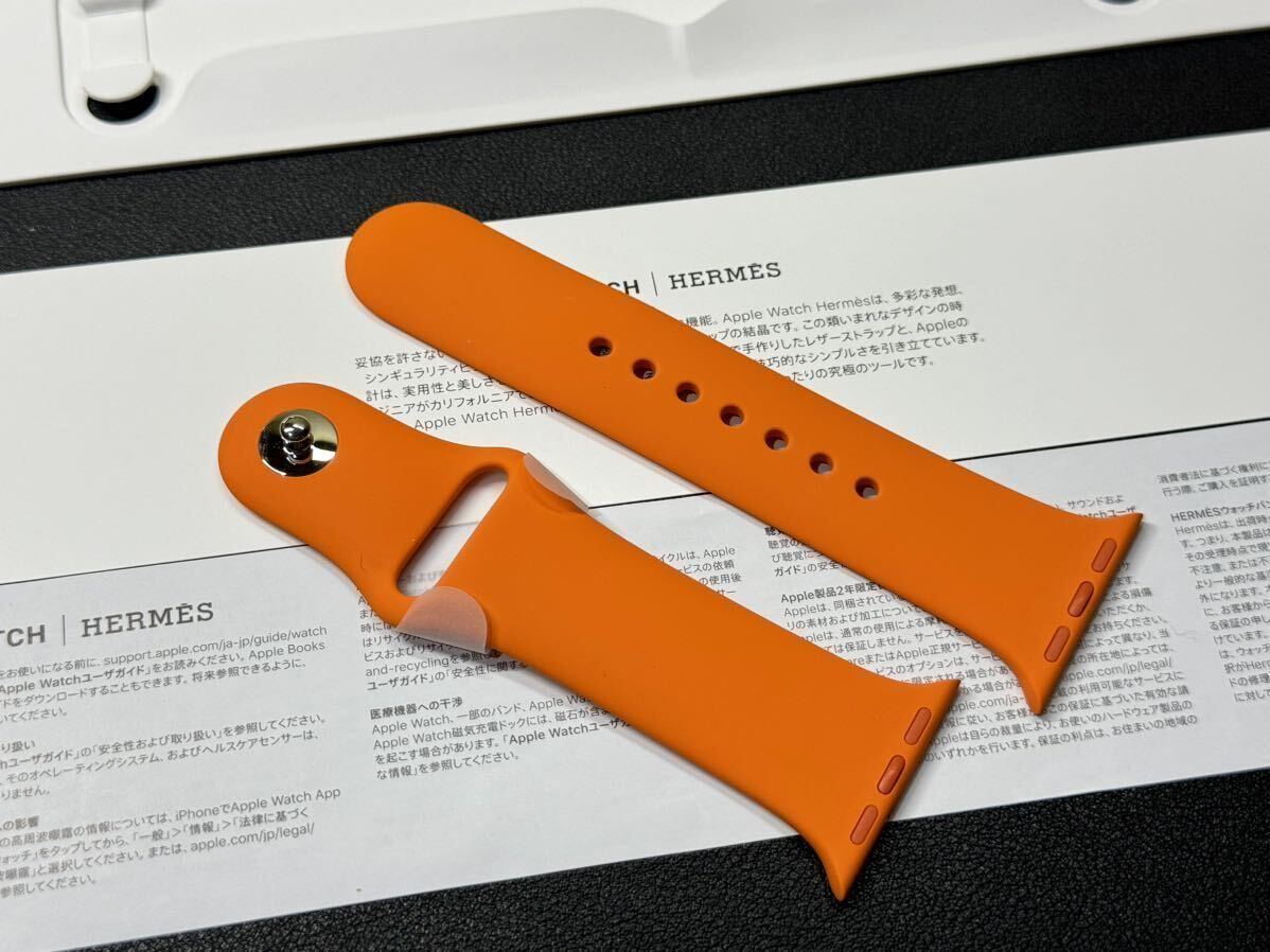 * unused prompt decision Apple Watch HERMES orange sport band 41mm 40mm Hermes original Apple watch Raver band S/M 827