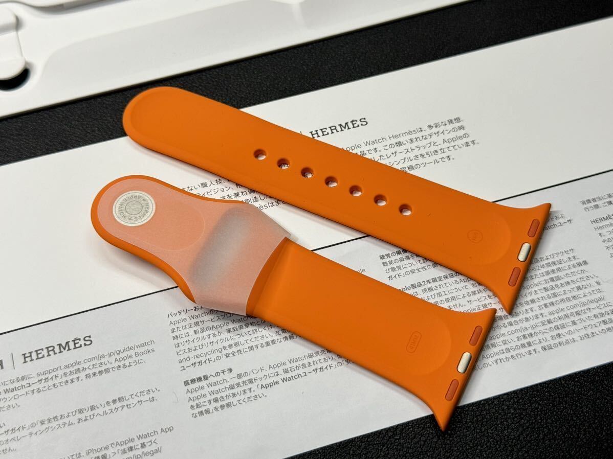 * unused prompt decision Apple Watch HERMES orange sport band 41mm 40mm Hermes original Apple watch Raver band S/M 827