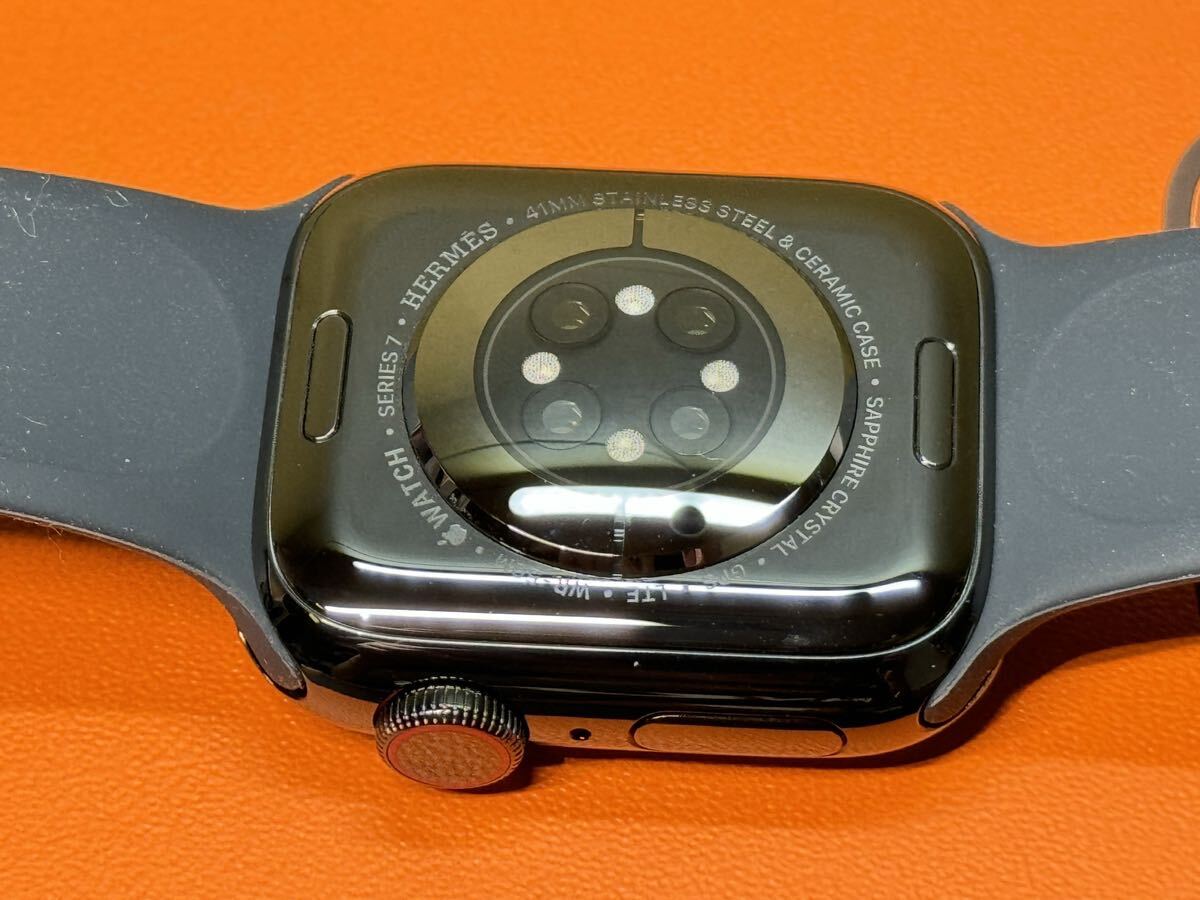 ☆即決 美品 Apple Watch series7 HERMES 41mm アップルウォッチ エルメス GPS+Cellular ブラックステンレス 心電図 黒 シリーズ7 851の画像7