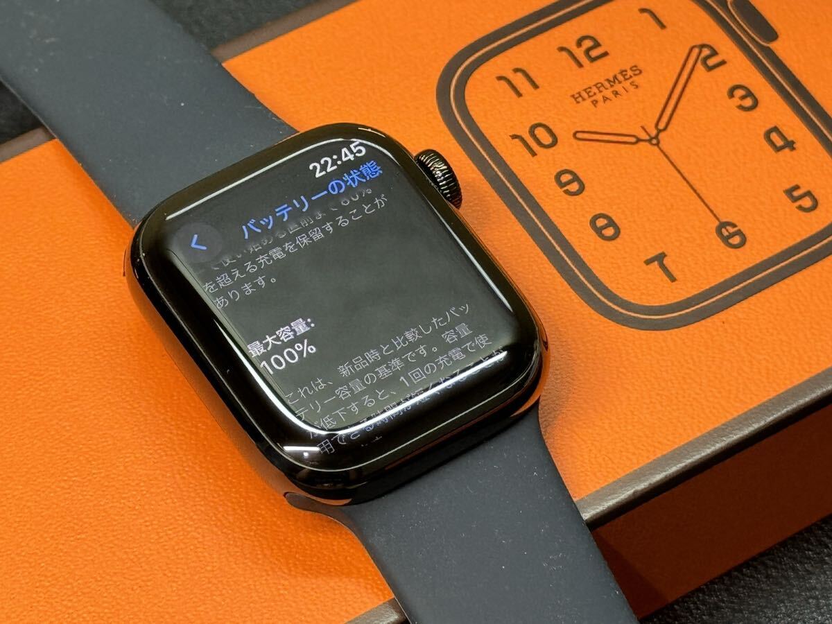 ☆即決 美品 Apple Watch series7 HERMES 41mm アップルウォッチ エルメス GPS+Cellular ブラックステンレス 心電図 黒 シリーズ7 851の画像8